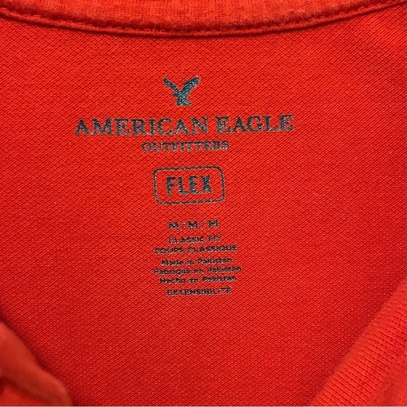 American Eagle Classic Men's Red Polo Shirt. Size Medium - Picture 4 of 5